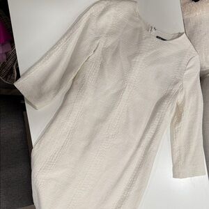 Vince White Textured Dress